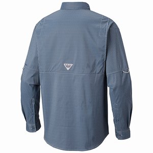 Columbia PFG Super Tamiami™ Långärmad Tröja Herr MörkBlå (VPXQO9027)